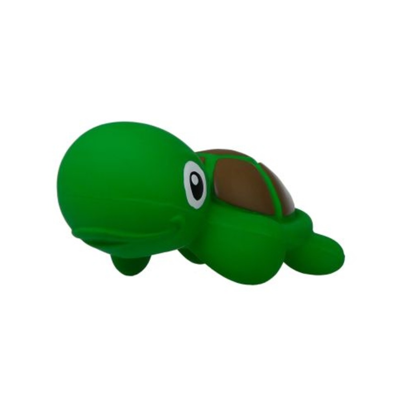 Territory Natural Rubber Turtle Squeaker Dog Toy 5″