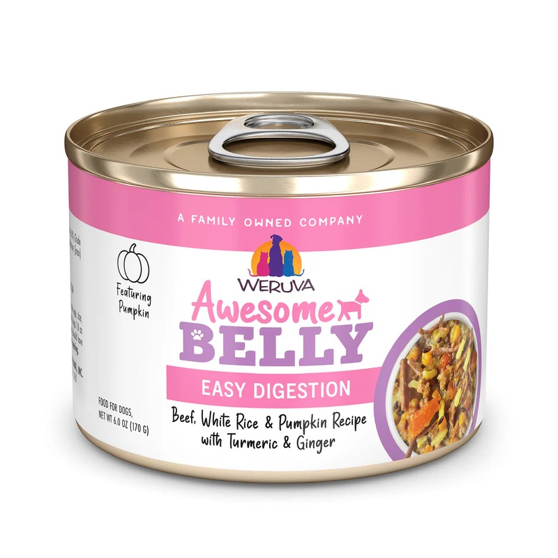 Weruva Awesome Belly Beef, White Rice & Pumpkin Recipe with Turmeric & Ginger In Broth – 6oz