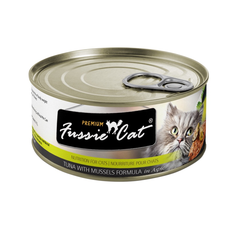 Fussie Cat Tuna with Mussels in Aspic Wet Cat Food 2.82-oz. single can