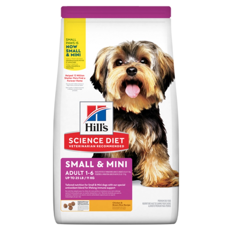 Science Diet Adult Small and Mini Chicken & Brown Rice Recipe Dry Dog Food 4.5-lb