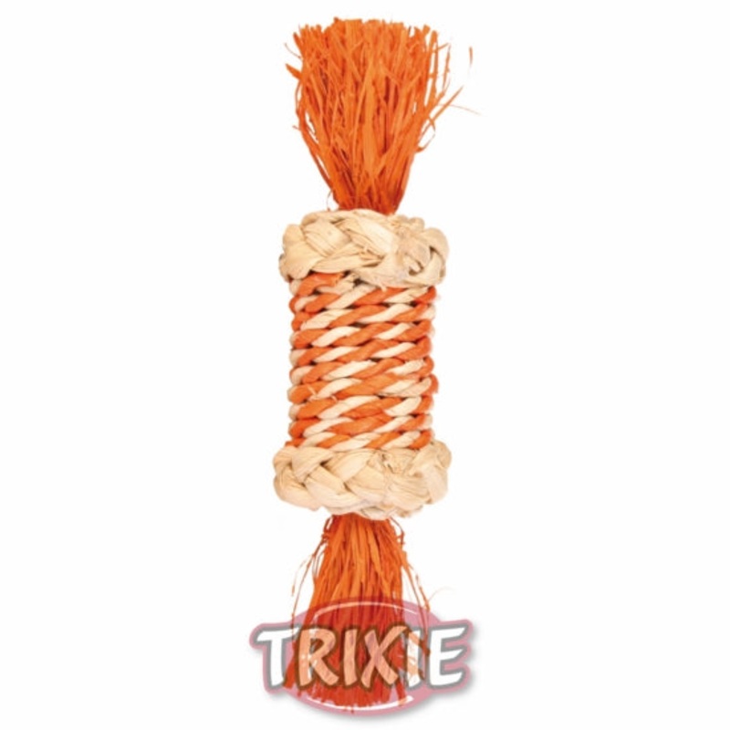 Sisal Roll Rabbit Toy 18Cm Guinea Pigs Pets Straw Toy For Hutch Cage