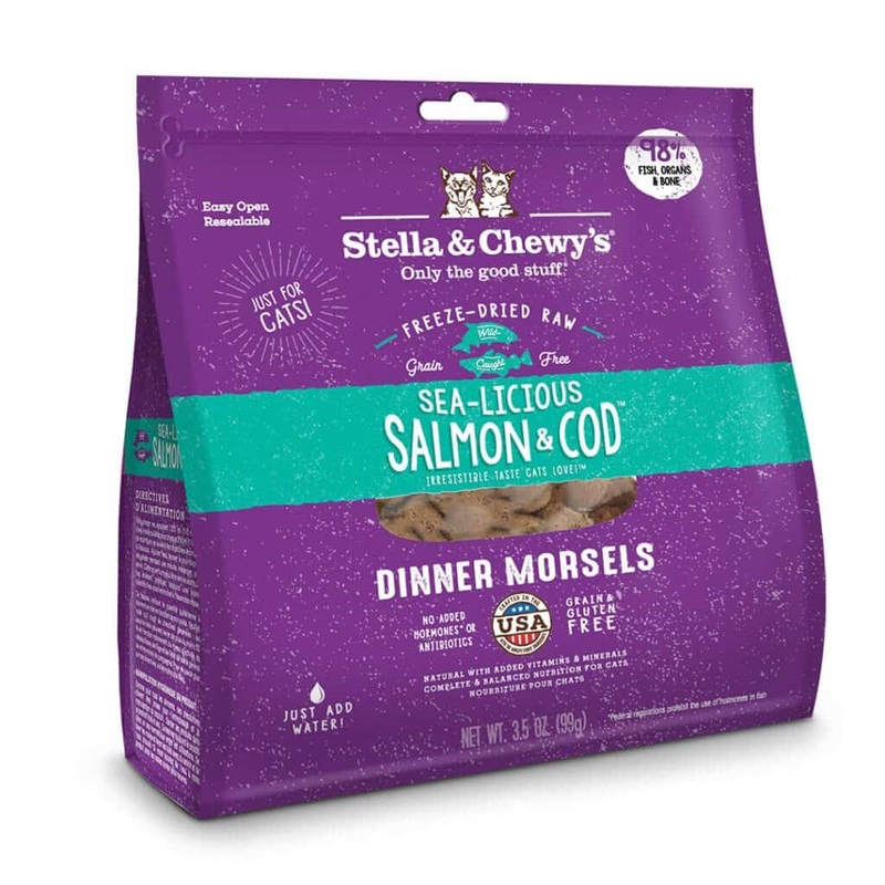 Stella & Chewy’s Sea-licious Salmon & Cod Freeze-Dried Raw Cat Food 3.5oz