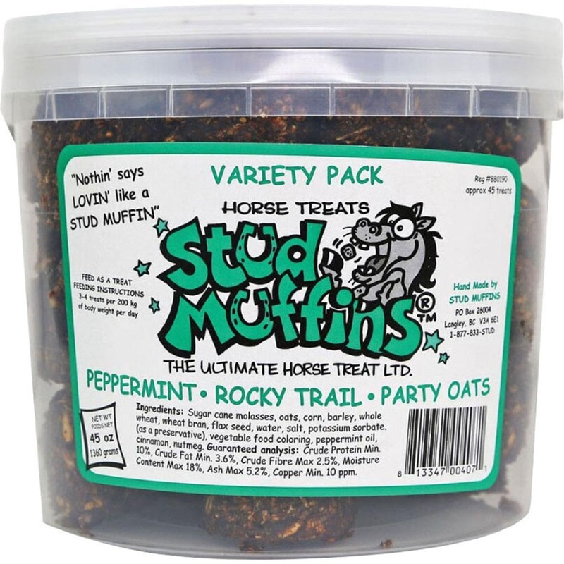 STUD MUFFINS HORSE TREAT VARIETY PACK TUB 45 oz