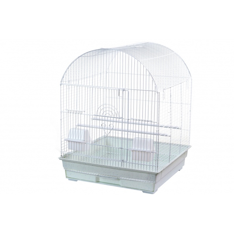 A & E Round Cage White Bird Cage