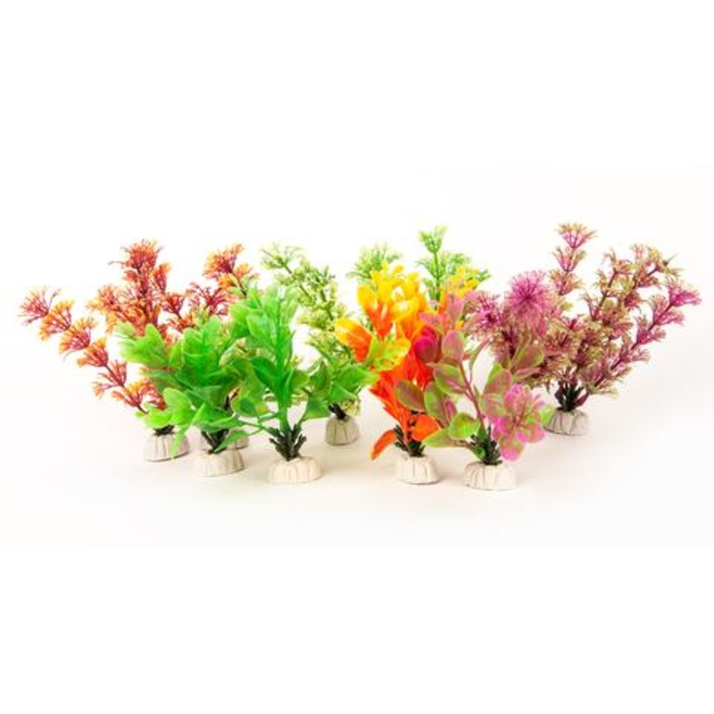 Aquatop Plastic Aquarium Plants Assorted 5″ (10 pack)