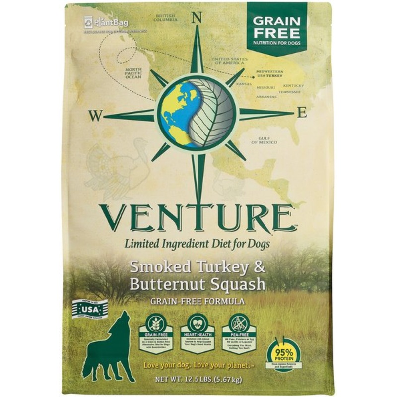 Earthborn Holistic Venture Limited Ingredient Grain-Free Dry Dog Food Duck Meal & Pumpkin 4 lb
