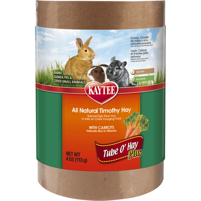 Kaytee Tube O’ Hay Plus Carrot Large 6-Inch