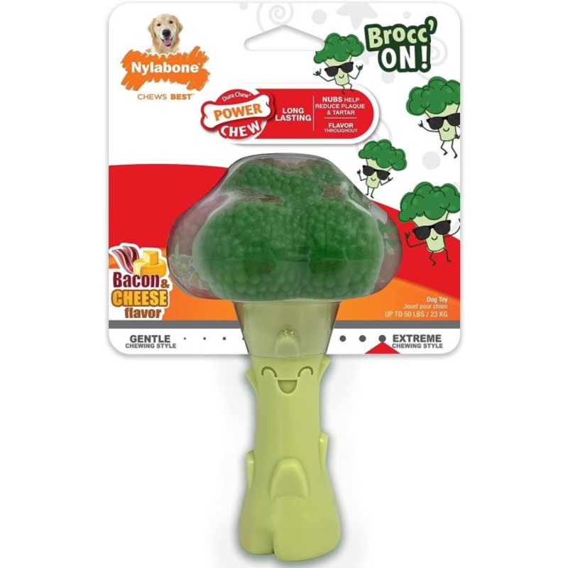 NYLABONE POWER CHEW BROCC’ ON BACON & CHEESE GIANT