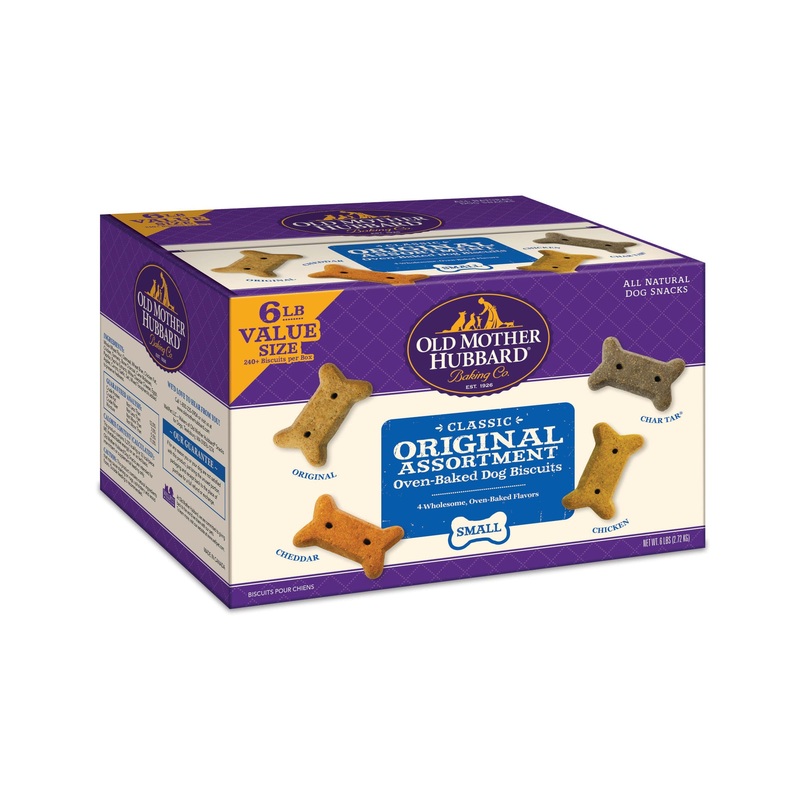 Old Mother Hubbard by Wellness Classic Crunchy Original Assortment Biscuits Small Oven Baked with Carrot, Apple, Cheese and Chicken Dog Treats – 6lb