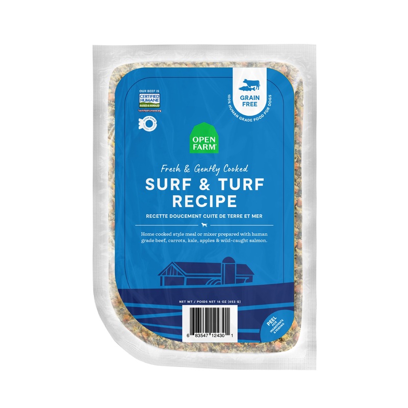 Open Farm Gently Cooked Surf and Turf Fresh Dog Food 1 lb