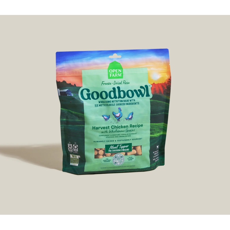 Open Farm Goodbowl Harvest Chicken Freeze Dried Raw Morsels for Dogs 8oz