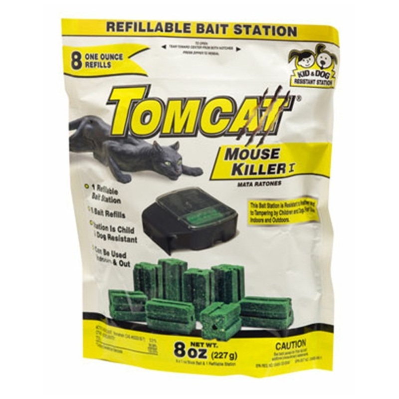 TOMCAT MOUSE KILLER I BAIT STATION WITH REFILLS 8 PACK 0.660 lbs