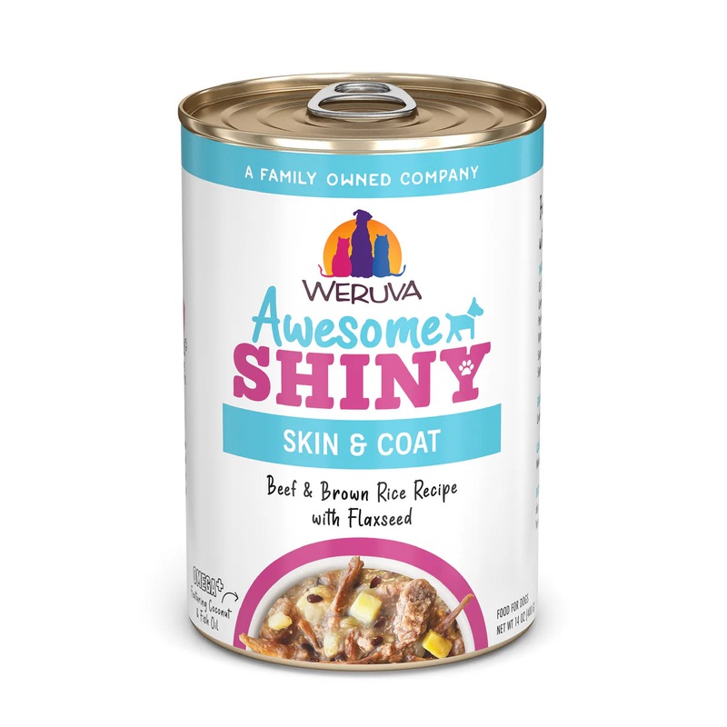 Weruva Awesome Shiny Beef & Brown Rice Recipe with Flaxseed In Broth – 14oz