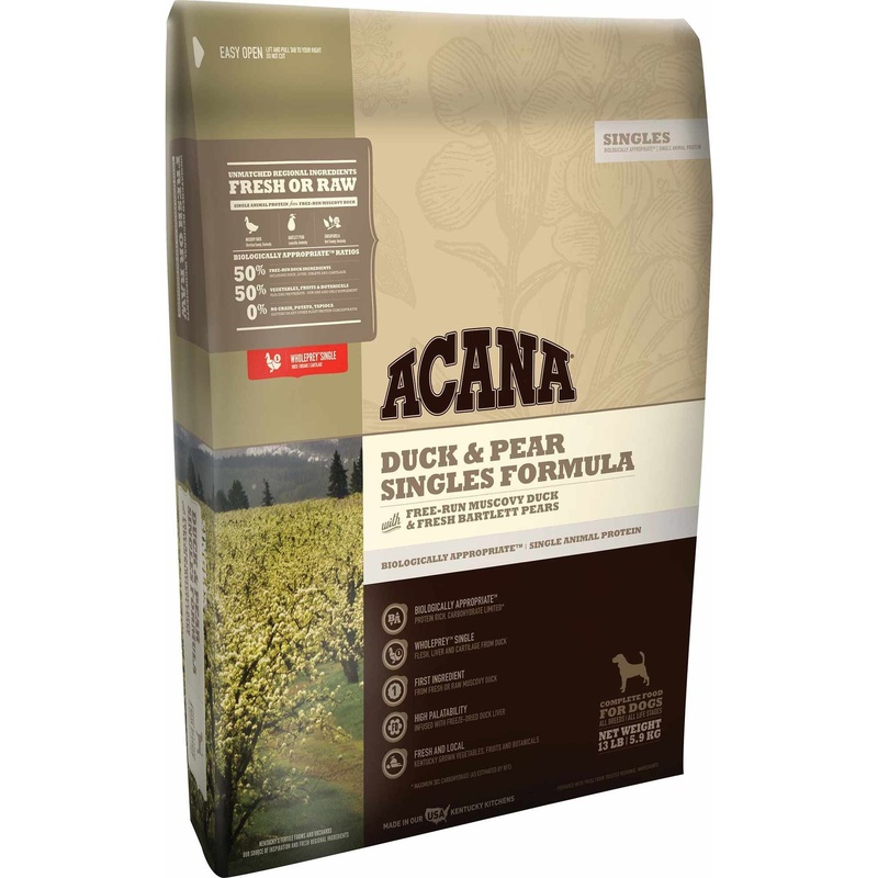 Acana Duck & Pear Singles Formula 4.5 lb.
