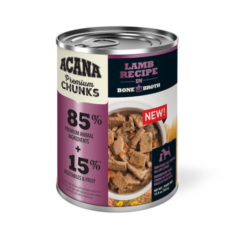 ACANA Premium Chunks Lamb Recipe in Bone Broth 12.8 Oz Single