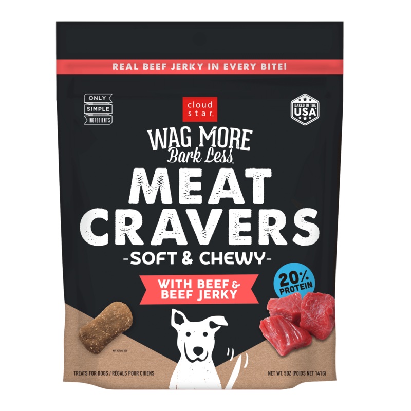 Cloud Star Wag More Bark Less Meat Cravers Soft & Chewy Beef 5-oz