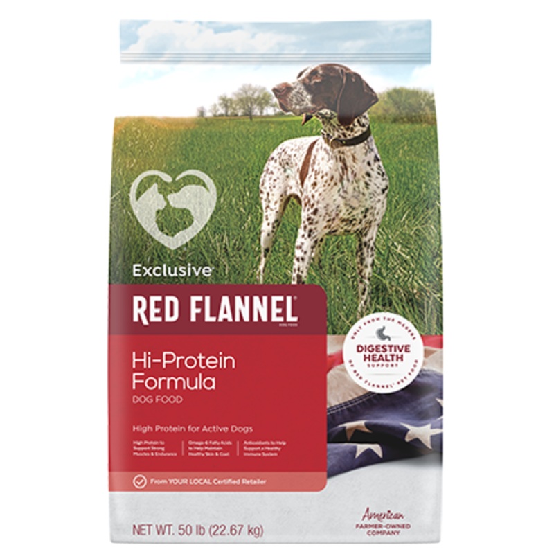 Exclusive Pet Red Flannel HI-Protine High Protein for Active Dogs