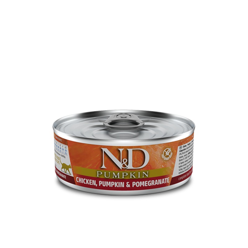 Farmina N&D Pumpkin Chicken, Pumpkin & Pomegranate Adult Canned Cat Food 2.8oz