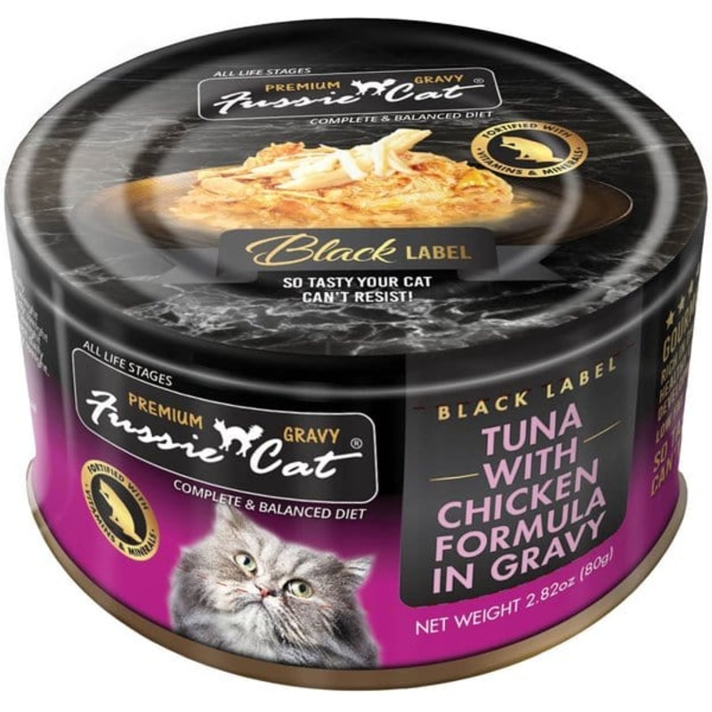 Fussie Cat Tuna with Chicken in Gravy Canned Cat Food 2.82 oz