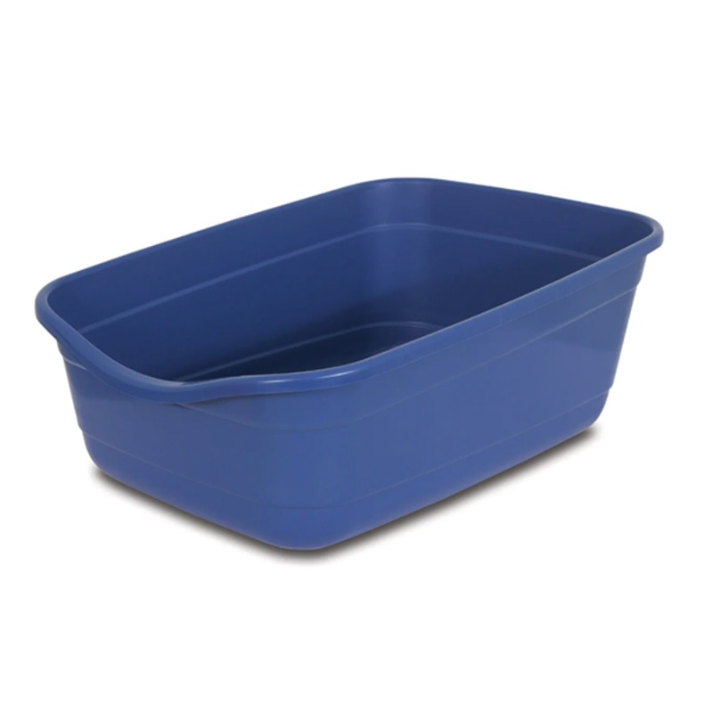 Giant Rectangular Open Top Cat Litter Box Blue 25 in x 18 in x 10 in