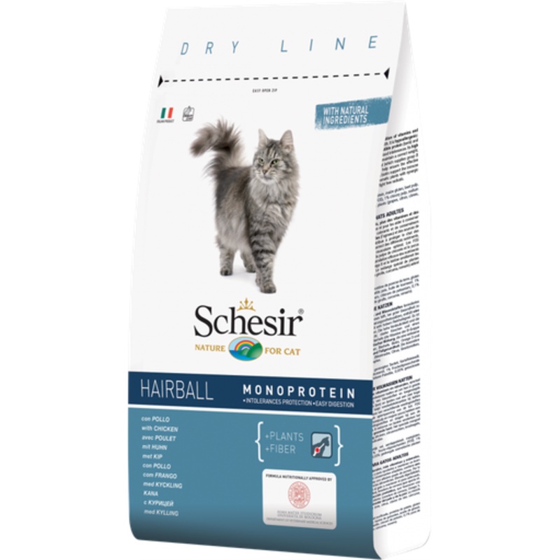 Schesir Cat Dry Food Hairball with Chicken[Weight – 400g]