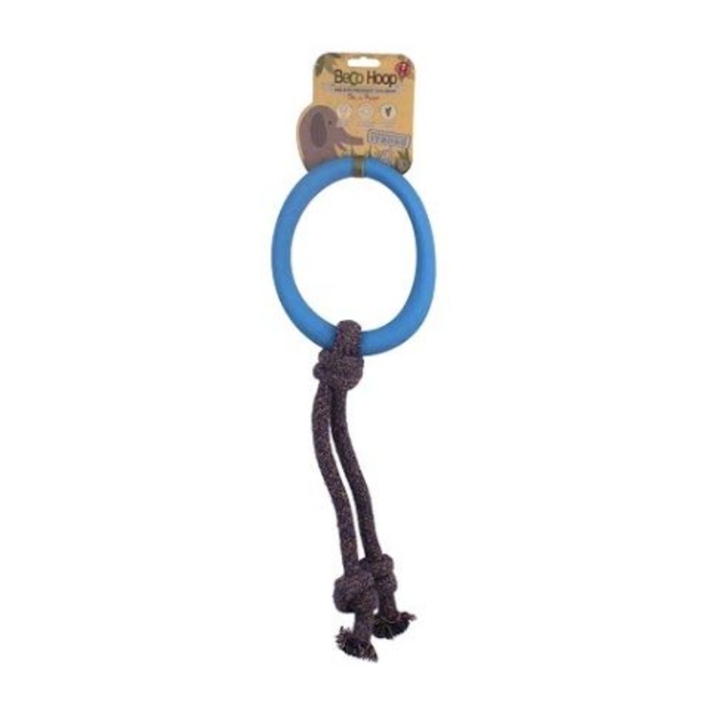 Beco Pets Hoop on a Rope Dog Toy – Blue Large