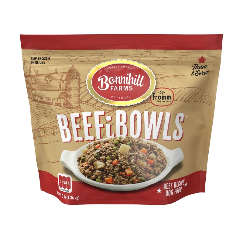 Bonnihill Farms BeefiBowls Beef Recipe Dog Food 3 Lb Bag