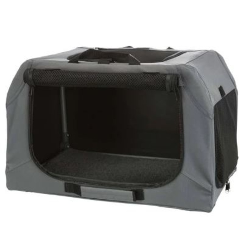 Mobile kennel XSS: 35  35  50 cm, black/grey