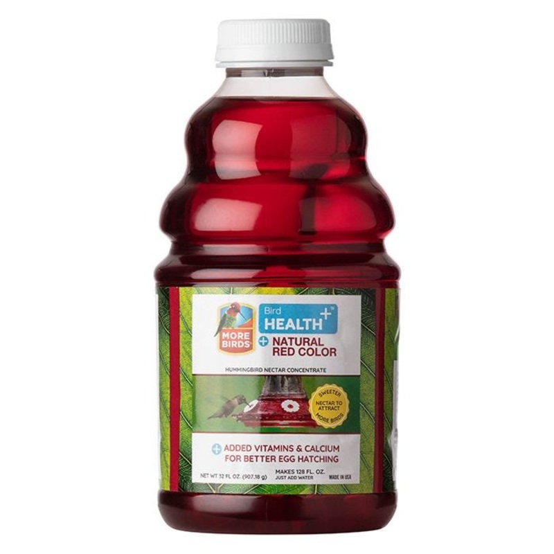 More Birds Bird Health Natural Red Liquid Concentrate Hummingbird Nectar 32 Oz
