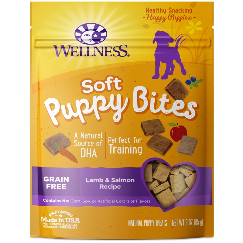Wellness WellBites Puppy Bites Lamb & Salmon Recipe Soft Dog Treats 3-oz