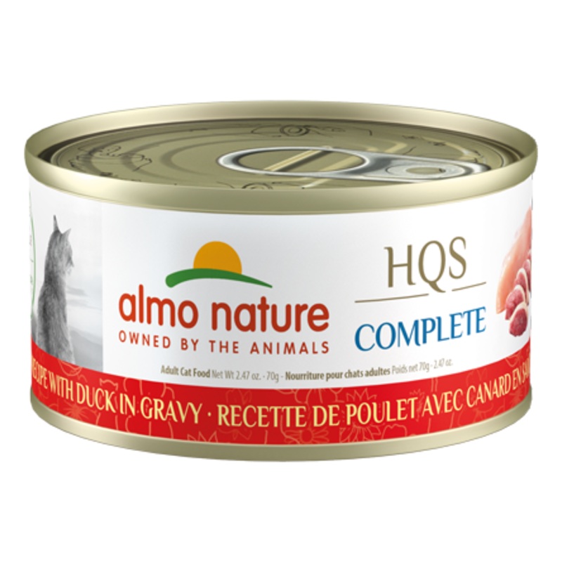 Almo Nature HQS Complete Chicken Recipe with Duck in gravy Wet Cat Food (2.47 oz)