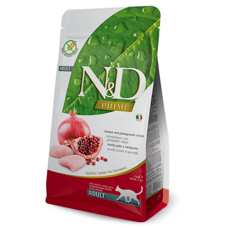 Farmina N&D Prime Chicken and Pomegranate Adult Cat Food 1.5kg
