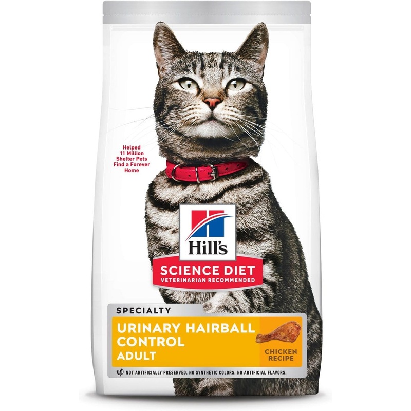Hill’s Science Diet Adult Urinary Hairball Control Chicken Recipe Dry Cat Food 3.5 lb