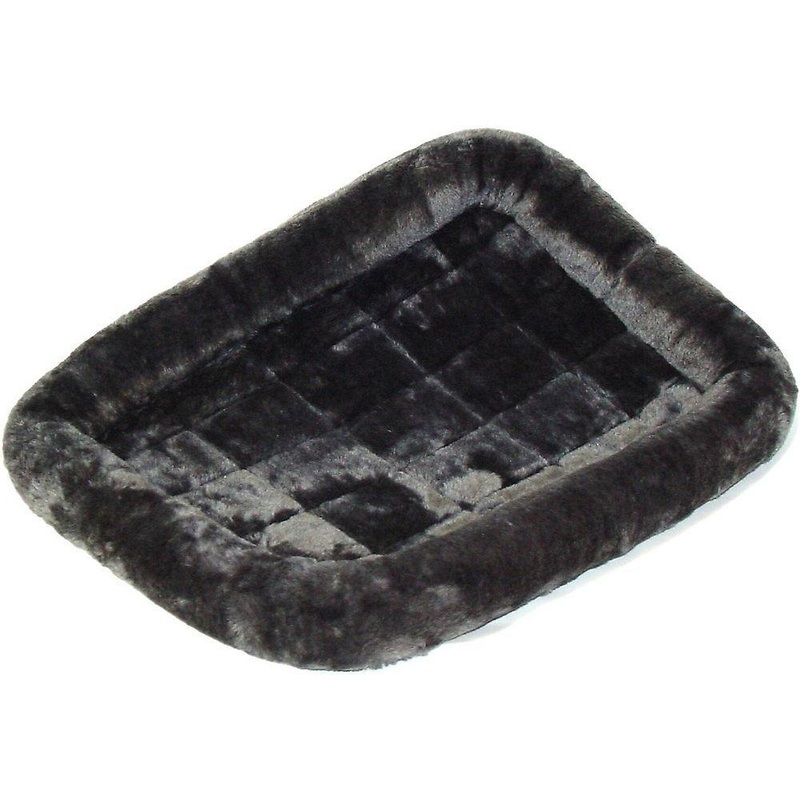 Midwest Quiet Time Gray Fleece Pet Bed (42 x 26 inch)