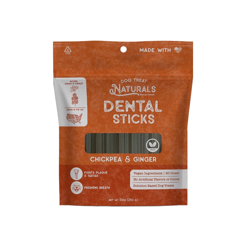 Dog Treat Naturals Chickpea and Ginger Dental Sticks 10 oz