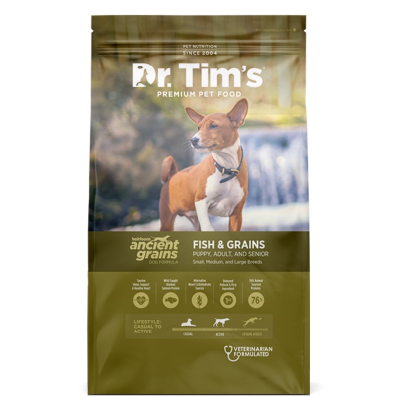 Dr. Tim’s Heirloom Ancient Grains Fish Recipe Dry Dog Food