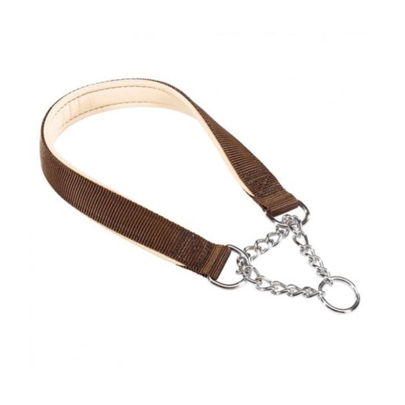 Ferplast Daytona CSS Semi – Pull – Out Collar With Soft Padding[Color – Brown, Dimension – 50 cm x 20mm]