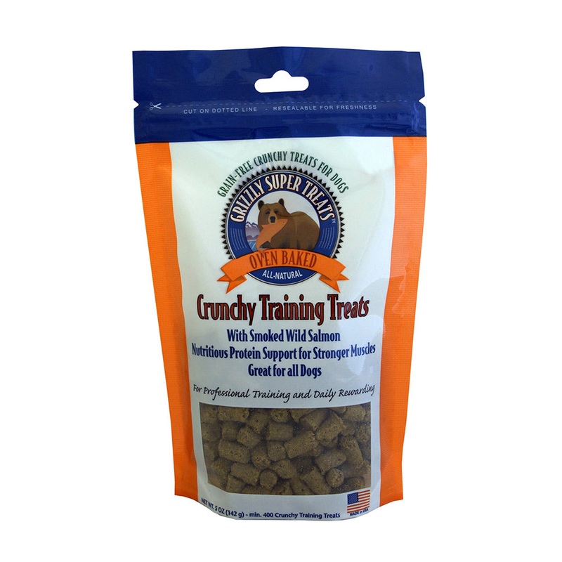 Grizzly Smoked Wild Salmon Flavor Crunchy Training Dog Treats 5 Oz