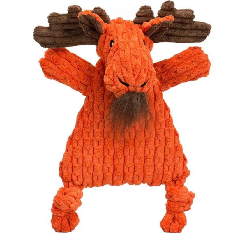 HuggleHounds Morris Moose HuggleFlatties Plush Dog Toy 9.5 x 13.5 in