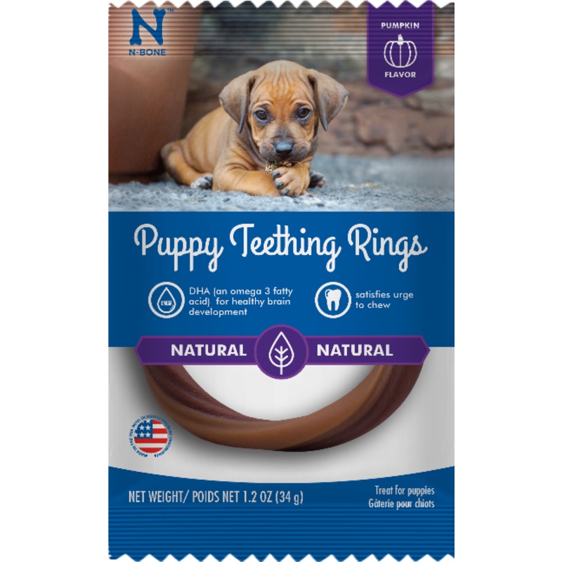 N-Bone Puppy Teething Rings Pumpkin