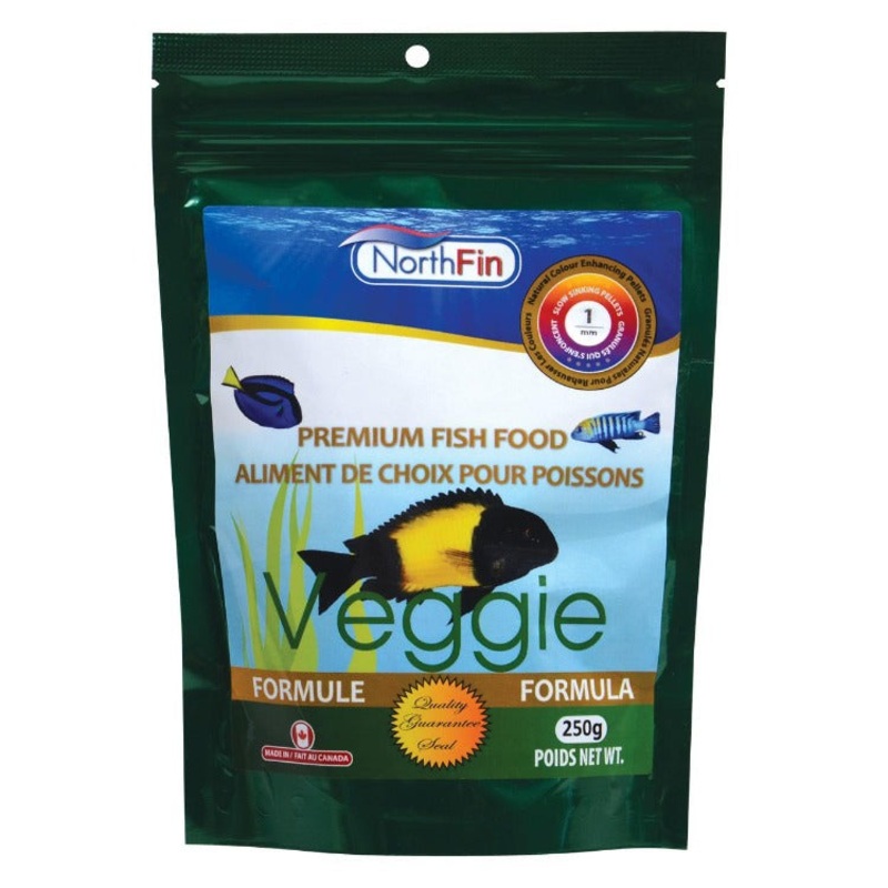 NorthFin Veggie Formula – Slow Sinking Pellets 250 gm (8.8 oz) 1mm – 250 gm (8.8 oz)
