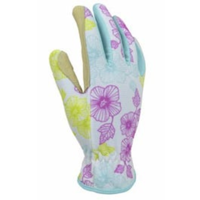 Planter Garden Gloves, Synthetic Leather Palm, Spandex, Women’s Medium