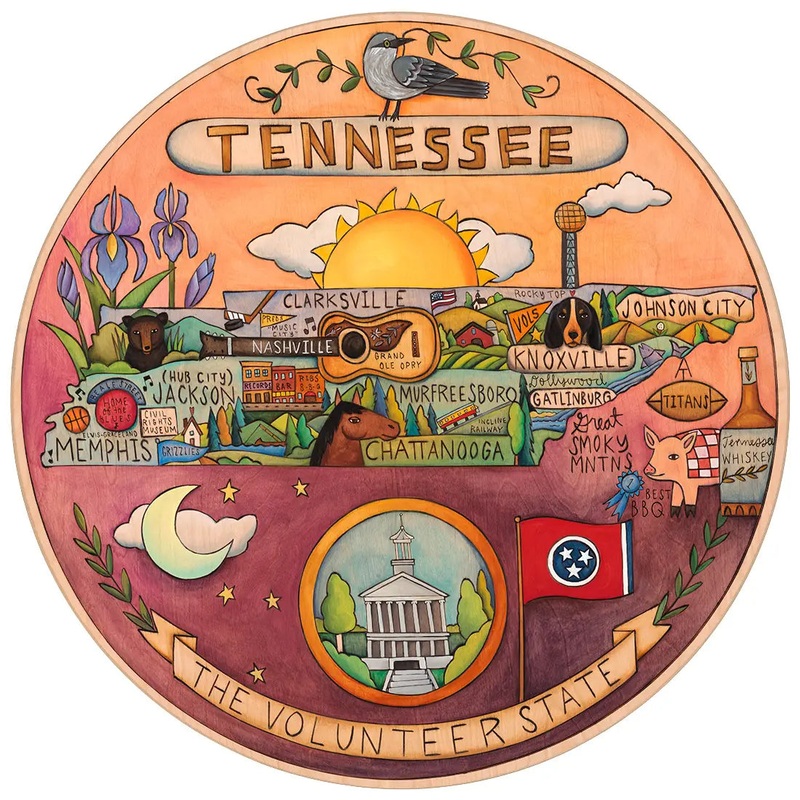 “Volunteer State” | Tennessee Lazy Susan 18″