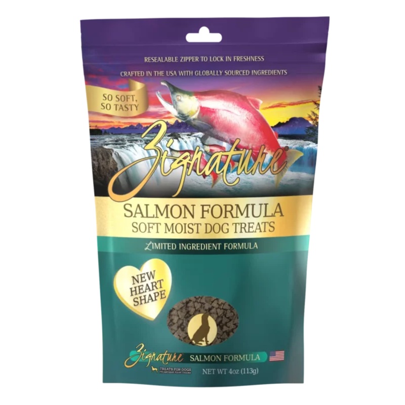 Zignature Salmon Formula Soft Moist Treats for Dogs 4 oz