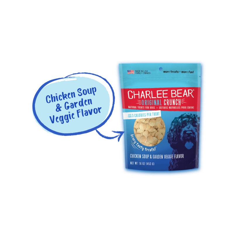 Charlee Bear Original Crunch Chicken Soup & Garden Veggie Flavor 16-oz