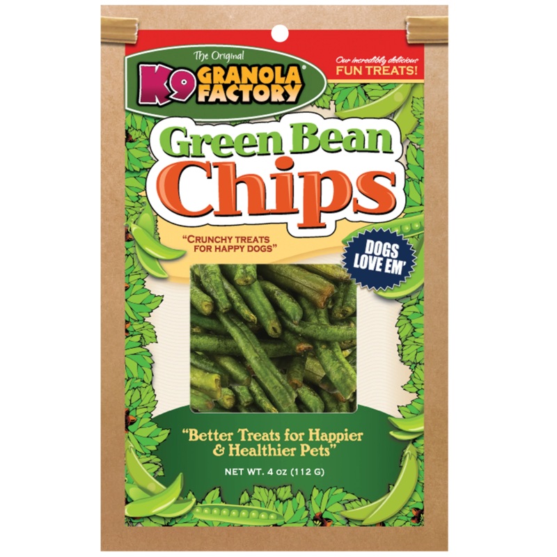 K9 Granola Factory Green Bean Chips Dog Treats 4 oz