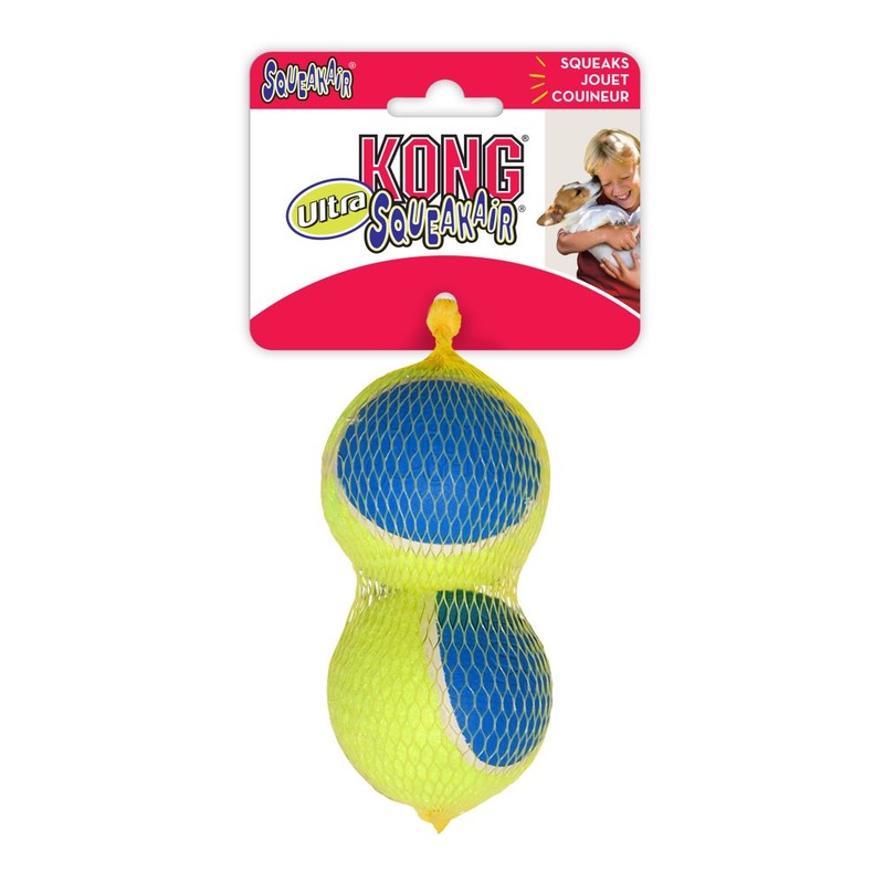 Kong Ultra Squeakair Balls 2 Pack Dog Toy Large