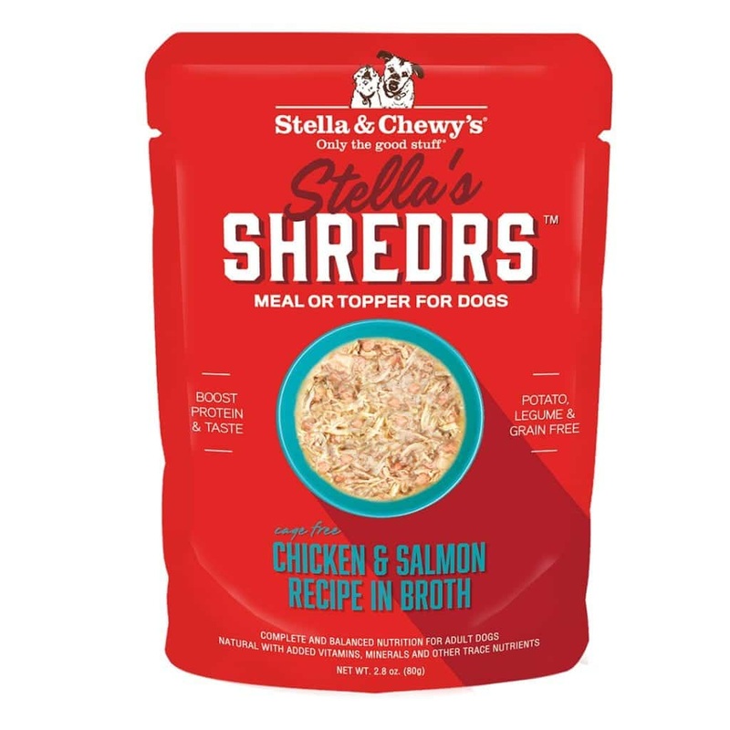 Stella & Chewy’s Stellas Shredrs Chicken & Salmon Recipe in Broth