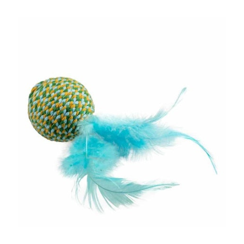 Duvo+ Jolly Ball With Feathers Blue – 18×4,5×4,5cm