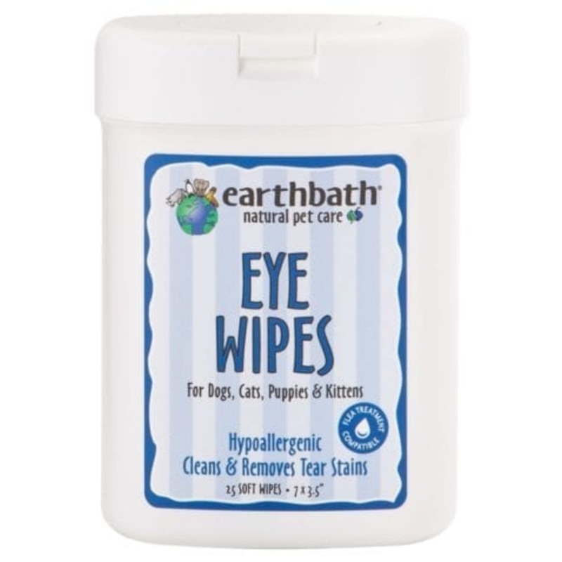 Earthbath Natural Eye Wipes for Cats and Dogs